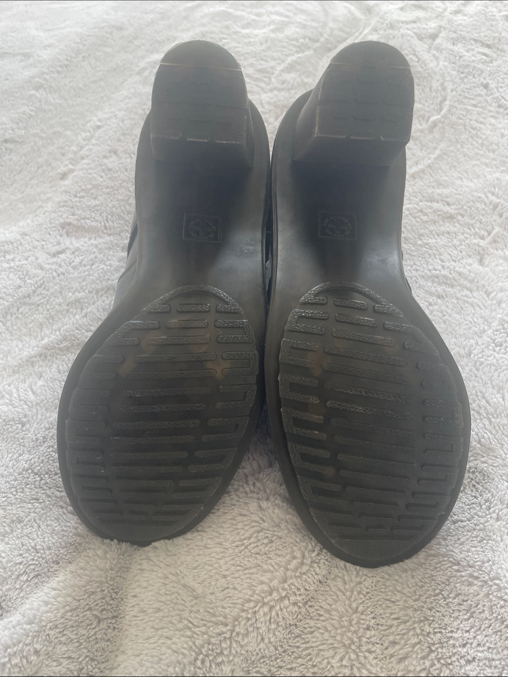 Dr. Martens Candice Black Brando Leather Cut Out Heel Ankle Boot Sandals US 8 - Picture 2 of 8